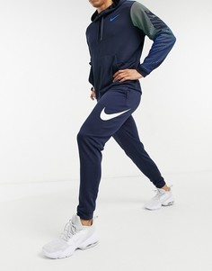 Темно-синие джоггеры с логотипом-галочкой Nike Training-Темно-синий