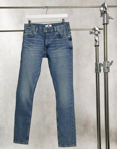 Узкие джинсы цвета выбеленный индиго с логотипом сзади от комплекта Tommy Hilfiger x Lewis Hamilton-Синий