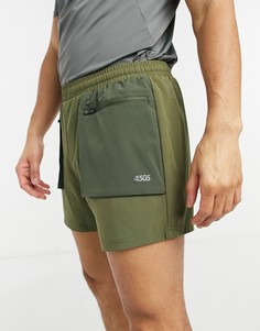 Беговые шорты с карманом в стиле милитари ASOS 4505-Зеленый цвет