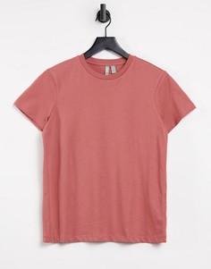 Розовая футболка из органического хлопка с круглым вырезом ASOS DESIGN ultimate-Розовый цвет