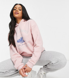 Эксклюзивный пляжный худи розового цвета в стиле oversized от комплекта New Girl Order La Jolla-Розовый цвет