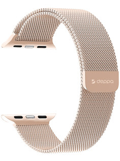 Аксессуар Ремешок Deppa для APPLE Watch 38/40mm Band Mesh Gold 47143