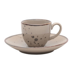 Кофейный набор Top Art Studio Коттедж Браун 12 предметов 6 персон Топ арт студио