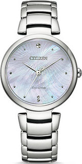 Японские наручные женские часы Citizen EM0850-80D. Коллекция Elegance