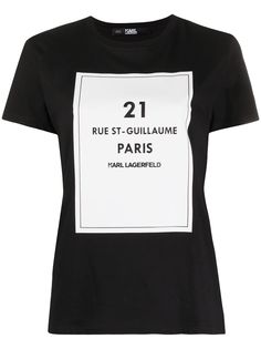 Karl Lagerfeld футболка с графичным принтом и логотипом