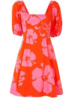STAUD платье мини с цветочным принтом