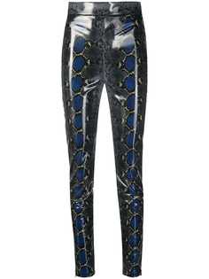 Versace легинсы со змеиным принтом