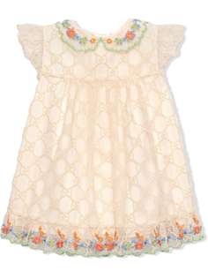 Gucci Kids платье из тюля с логотипом Interlocking G