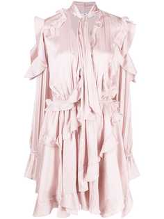 Off-White платье мини с оборками