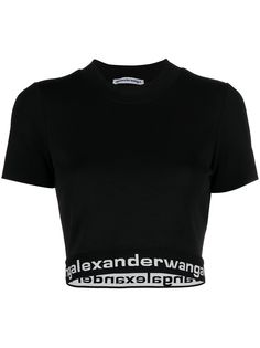 alexanderwang.t укороченная футболка с логотипом