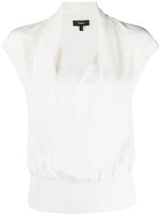 Theory блузка с V-образным вырезом