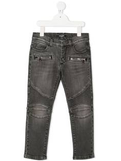 Balmain Kids прямые джинсы со вставками