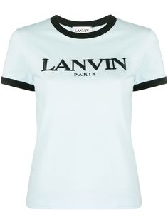 LANVIN футболка с вышитым логотипом