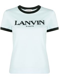 LANVIN футболка с вышитым логотипом