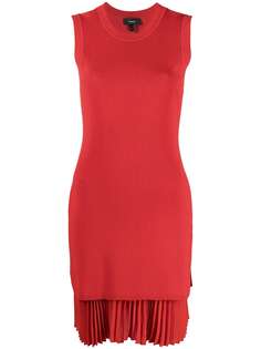 Theory платье мини с плиссировкой