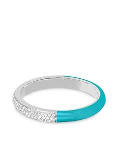 Ef Collection кольцо из белого золота с эмалью и бриллиантами