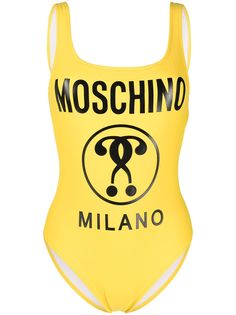 Moschino купальник с открытой спиной и логотипом