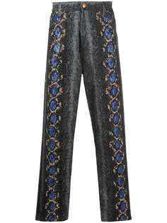 Versace прямые джинсы с принтом