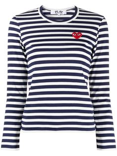 Comme Des Garçons Play полосатая футболка с длинными рукавами