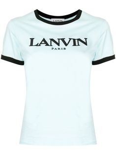 LANVIN футболка с короткими рукавами и вышитым логотипом