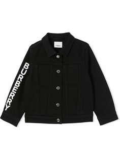 Burberry Kids джинсовая куртка с логотипом