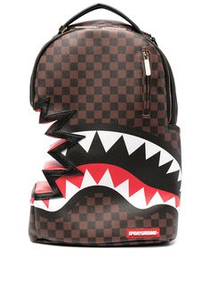 Sprayground клетчатый рюкзак с вырезом