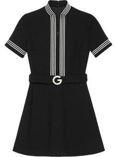 Gucci платье с полосками и поясом