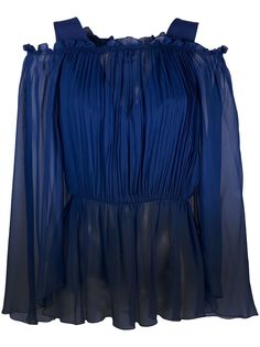 Alberta Ferretti блузка с открытыми плечами и сборками