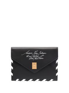 Balmain клатч-конверт с логотипом