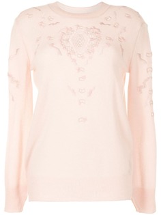 Ermanno Scervino кашемировый джемпер с вышивкой