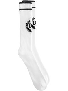 Dolce & Gabbana носки в рубчик с логотипом