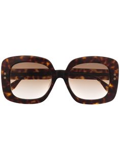 Bottega Veneta Eyewear солнцезащитные очки в массивной квадратной оправе