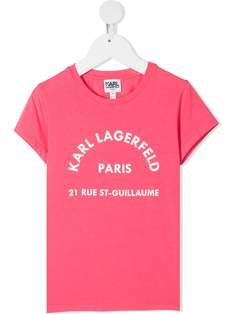 Karl Lagerfeld Kids футболка с логотипом Rsg Address