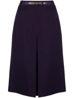 Céline Pre-Owned юбка А-силуэта с поясом