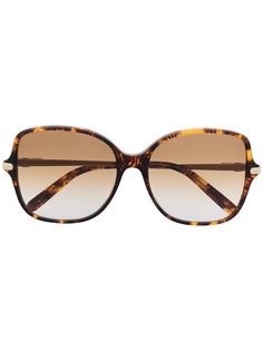 Salvatore Ferragamo солнцезащитные очки в оправе черепаховой расцветки
