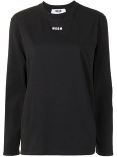 MSGM футболка с длинными рукавами и логотипом