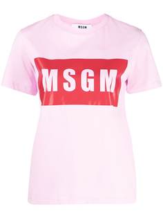 MSGM футболка с круглым вырезом и логотипом