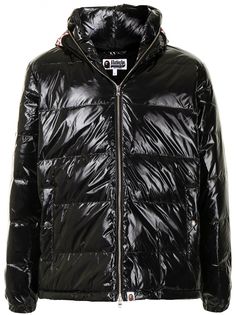A BATHING APE® пуховик с принтом