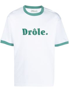 Drôle De Monsieur футболка с логотипом и контрастной окантовкой