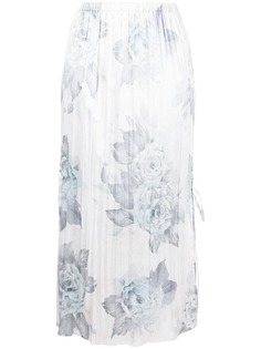 Acne Studios плиссированная юбка с цветочным принтом