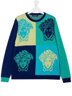 Versace Kids толстовка с принтом Medusa