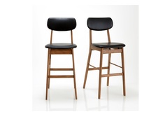 Набор барных стульев watford (laredoute) черный 44x110x61 см.