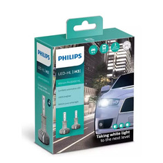 Лампа автомобильная светодиодная Philips 11336U50CWX2, H3, 12/24В, 15Вт, 5800К, 2шт