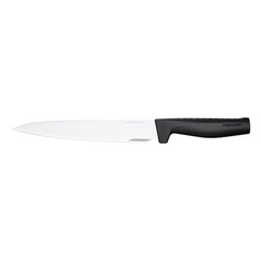 Нож кухонный Fiskars Hard Edge, разделочный, 216мм, заточка прямая, стальной, черный [1051760]