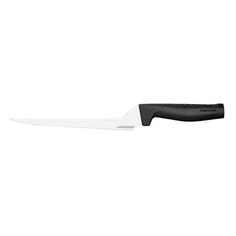 Нож кухонный Fiskars Hard Edge, филейный, для рыбы, 217мм, заточка прямая, стальной, черный [1054946]