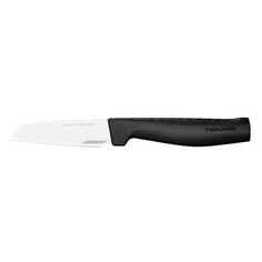 Нож кухонный Fiskars Hard Edge, для чистки овощей и фруктов, 88мм, заточка прямая, стальной, черный [1051777]