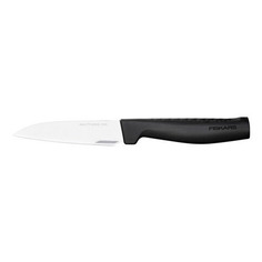 Нож кухонный Fiskars Hard Edge, для чистки овощей и фруктов, 109мм, заточка прямая, стальной, черный [1051762]
