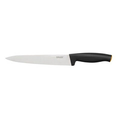 Нож кухонный Fiskars 1014204 стальной универсальный лезв.200мм прямая заточка черный