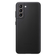 Чехол (клип-кейс) Samsung Leather Cover, для Samsung Galaxy S21, черный [ef-vg991lbegru]