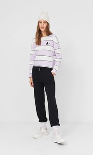 Stradivarius Футболка В Полоску С Нашивкой Multicolor S